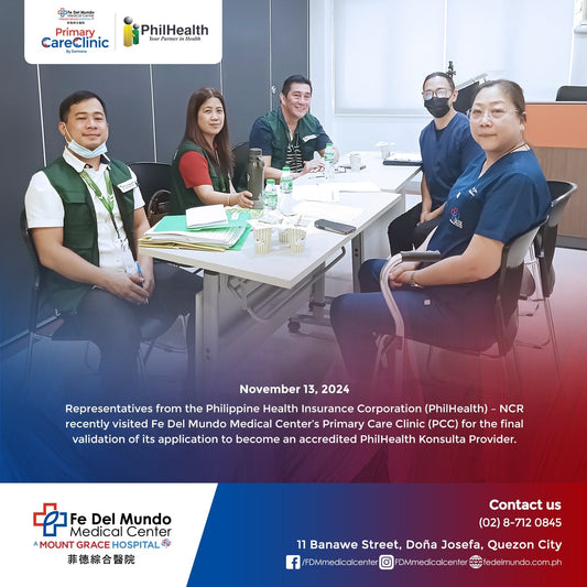 PhilHealth-NCR Accreditation team visit Fe Del Mundo Medical Center’s Primary Care Clinic